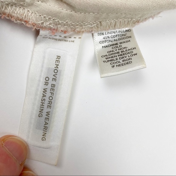 Ann Taylor LOFT Floral Linen Blend Chino 4" Shorts - Size 0 - Picture 3 of 3